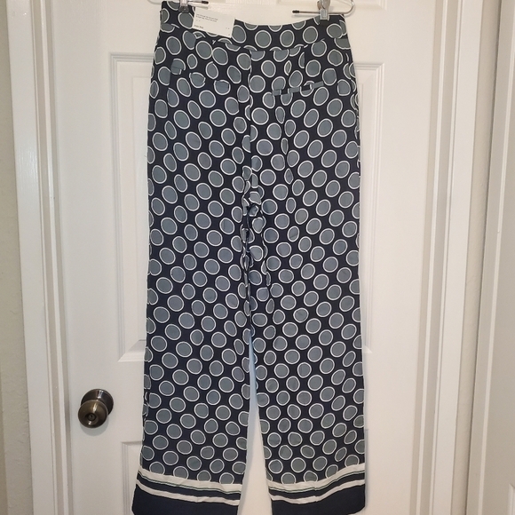 Ann Taylor Wide Leg High Rise Circle Dots Pants 2 Ankle NWT Straight - Picture 6 of 11